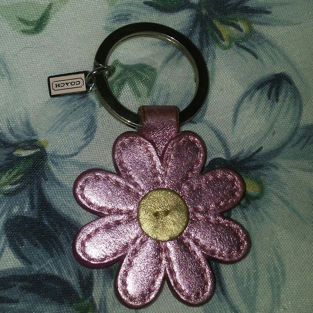 Coach Flower Keychain RARE
